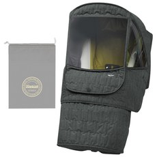 마니또 멜란지 패딩 알파 방한커버 블럭 + 보관주머니, 카키그레이, 1세트