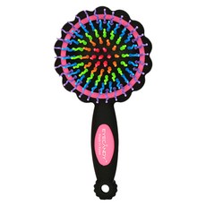 Eyecandy 花朵造型彩虹氣墊梳(中), 黑色, 1個