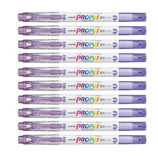 유니볼 미쯔비시 프로퍼스 소프트라인 PUS-102T 형광펜, 라벤더, 10개
