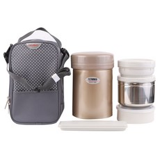 코스모스 보온 7호 포리도시락 1.5L 세트, 혼합 색상, 1세트