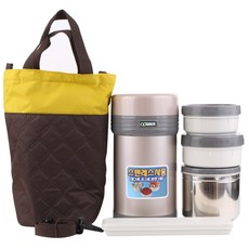 韓國 cosmos 保溫大便當 1.8L 套組, 混合色, 1套