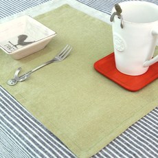 10X10 15支染色亞麻餐巾布 L號, 橄欖, 1個