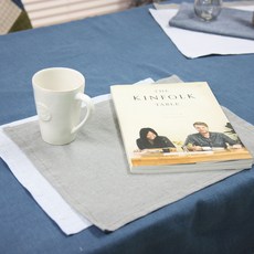 LEV LIFE 天然染色 15支 亞麻廚房巾 L, 灰色, 1個