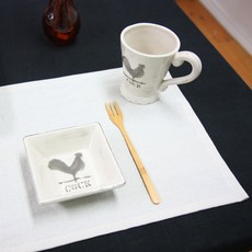 LEV LIFE 自然染色 15支 亞麻廚房擦巾 S, 白色, 1個