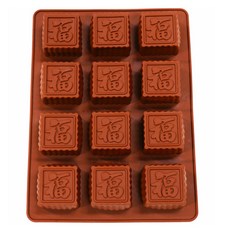 12格矽膠月餅模具 4cm L號, 單色, 1個