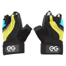 ERGO GEAR 女士健身手套 EG-G2526, 黑+黃+藍