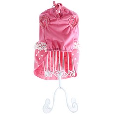 ecody 狗狗春季圓點連身裙, 粉紅色