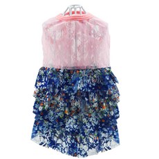 Ecodi 狗花蕾絲連衣裙, 粉色的