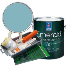 셔윈윌리암스 에메랄드 페인트 세트, SW6493 Eddtide, 1L, 1개