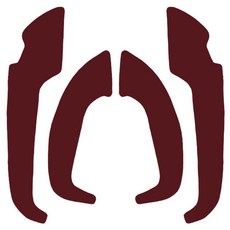 Cha Ma Ru 絲絨車門防踢墊 起亞, 酒紅色, 起亞-K7