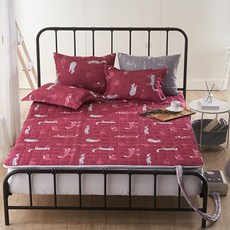 밀크디자인 폭시 세미마이크로 온수매트커버 Q 버건디, 1개