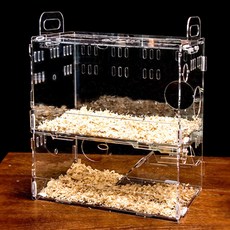 MONACO OLIVE DIY 倉鼠透明壓克力雙層籠, 單一顏色, 1個