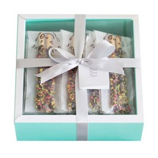 이홈베이킹 딜리셔스 크런치 민트상자 막대과자만들기세트, 민트윗창상자 + 다크 컴파운드 코인 100g + 막대과자 11 cm 40p + 크런치 3종 + opp접착지 20p + 메시지택 + 비닐 쇼핑백 + 은색리본, 1세트