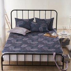 밀크디자인 뮬란 세미마이크로 온수매트커버 Q 네이비, 1개