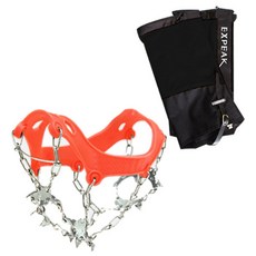 엑스피크 랩터 아이젠 오렌지 S + 스패츠 블랙 패키지, 1세트