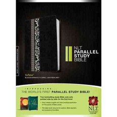 NLT Parallel Study Bible: Black / Ornate Floral TuTone LeatherLike, Tyndale House Pub