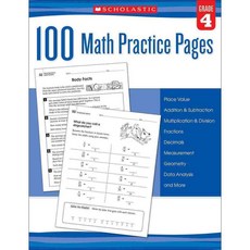 100 Math Practice Pages Grade 4, Scholastic Teaching Resources