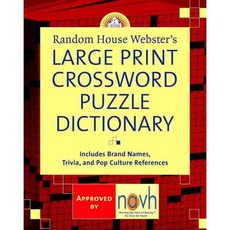 Random House Webster's Large Print Crossword Puzzle Dictionary, Random House Reference &