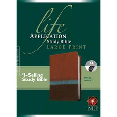 Life Application Study Bible: New Living Translation Brown/Tan Heather Blue Leatherlike, Tyndale House Pub
