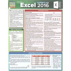 Excel 2016 Formulas, Quickstudy