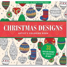 Christmas Designs Artist's Adult Coloring Book, Peter Pauper Pr