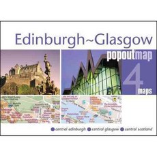 Edinburgh - Glasgow Popout Map: Central Edinburgh-Central Glasgow-Central scotland, Compass Maps Ltd