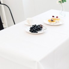 Apoa Room 素色防水桌巾 4人桌用, 白色, 140 x 170 厘米