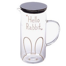 Provence Korea Pucot Hello Rabbit玻璃壺, 白色的, 1.3L