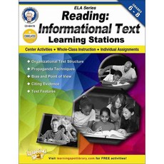 Reading Grades 6-8: Informational Text Learning Stations, Mark Twain Media Inc Pub