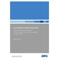 List of MAK and BAT Values 2012: Maximum Concentrations and Biological Tolerance Values at the Workplace, Vch Pub