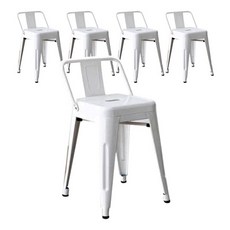 베스트리빙 로빈 스틸 의자 5p, 화이트