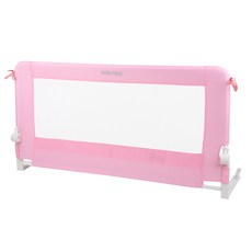 BabyBBZ 프리미엄 침대가드 150cm + 고정 끈, 로얄 핑크