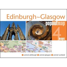 Edinburgh - Glasgow Popout Map: 4 Maps, Compass Maps Ltd