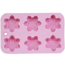 Libre Candle 肥皂模具及石膏香氛製作材料 6孔矽膠模具, 雪花