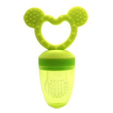 온스베이비 치발기 실리콘 과즙망, 옐로우 그린, 1개