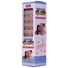 원목 나무블럭 애니젠가 중, 나무색, 1개