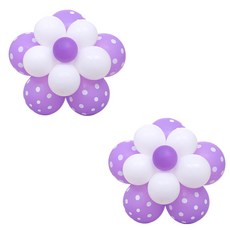 인터팝 파티팝 러블리 플라워 풍선, 더블퍼플, 2개입