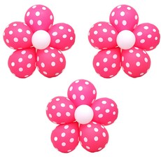 인터팝 파티팝 러블리 플라워 풍선, 로즈, 3개입