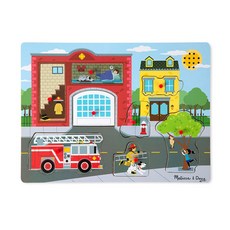 Melissa&Doug 美國瑪莉莎 消防局聲音拼圖 MD0736, 1組, 8片