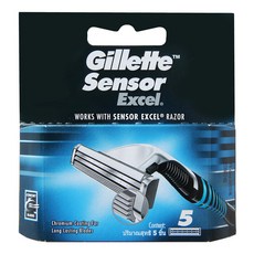 Gillette 吉列 刮鬍刀替換刀片, 5件, 1個