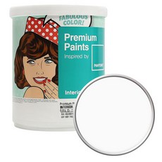 PANTONE 내부용 실내벽면 무광 페인트, WHITE, 1L, 1개