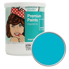 노루페인트 팬톤 내부용 실내벽면 무광 페인트, 164725Scubablue, 1L, 1개