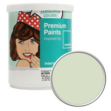 노루페인트 팬톤 내부용 실내벽면 무광 페인트, 130210FogGreen, 1L, 1개