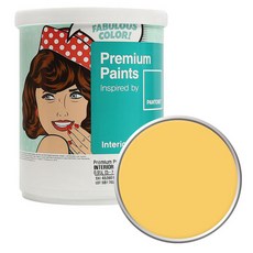 노루페인트 팬톤 내부용 실내벽면 무광 페인트, 140848Mimosa, 1L, 1개