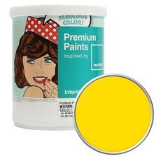 노루페인트 팬톤 내부용 실내벽면 무광 페인트, 130858VibrantYellow, 1L, 1개