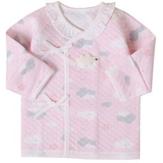 Organic Boom 新生兒雲朵印花3層保暖肚衣