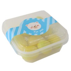 耐熱正方形餐盒 350ml 10入+小熊圖案斜紋貼紙 10入, 1組