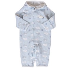 Organic Boom 雲朵圖案3層式保暖帶帽連身衣