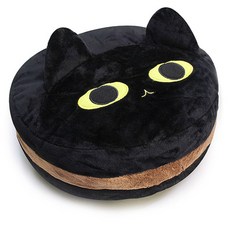 헬로캣 마카롱 인형 쿠션 묘묘, 블랙
