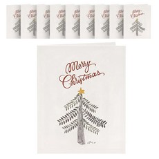 hello moris 聖誕樹單張卡片 9 x 11 cm 信封隨機出貨, 混色, 10入